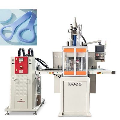 Verticale spuitgietmachine voor het maken van vloeibare siliconen trektouw