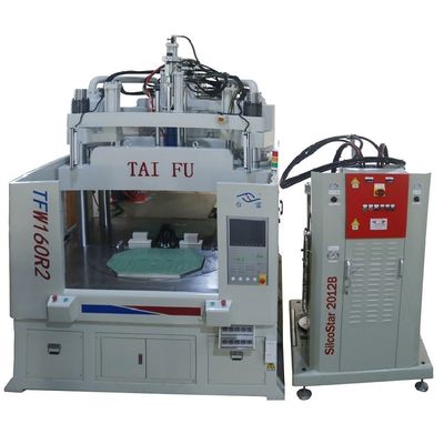 160 ton lage werkbank LSR siliconen verticale roterende spuitgietmachine