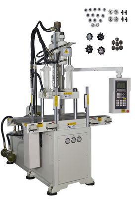 Verticale injectievormmachine voor 55 ton met dubbele schuif