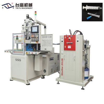 Verticale dubbele glijmachine LSR-injectievormmachine voor injectiespuit